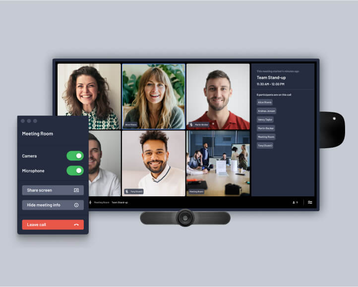 Video conferencing for hybrid meetings